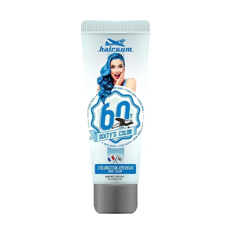 Sixty'S Color Hair Color #Flash Blue