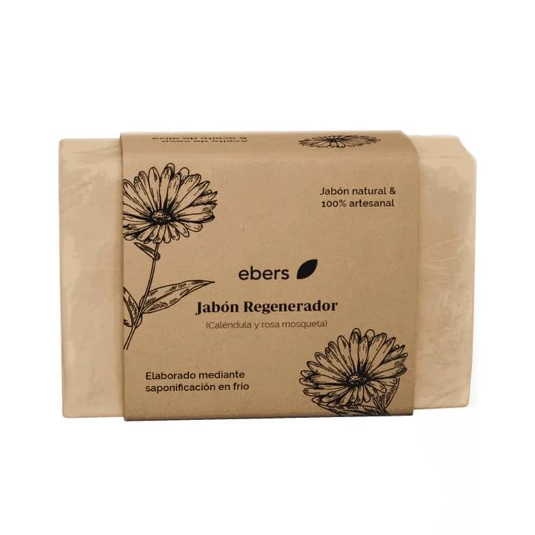 Jabon Regenerador Calendula + Rosa