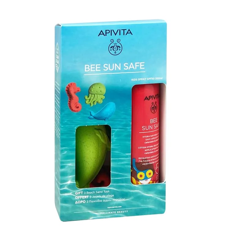 Hydra Sun Kinder-Milch LSF50 200 ml + 3 Strandspielzeuge