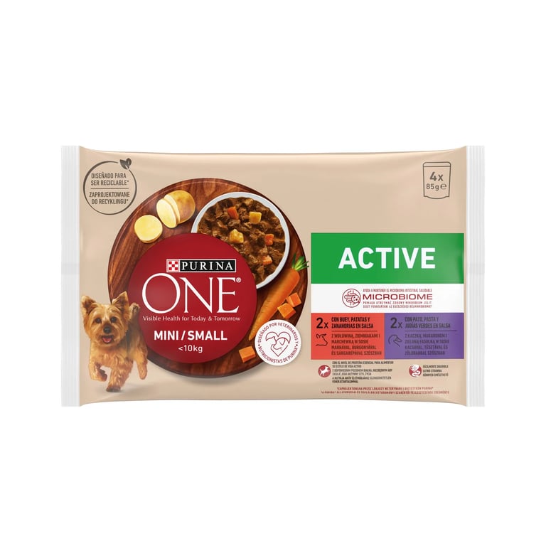 Active Comida Húmeda Mini Small Buey Y Pato
