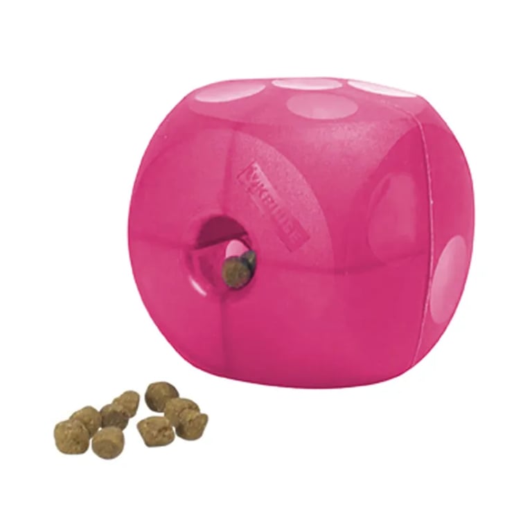 Jouet Cube Pour Nourriture Ou Récompenses Rose 12 cm