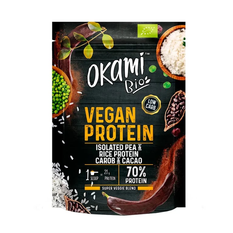 Vegan Protein Guisante, Arroz, Cacao y Algaroba