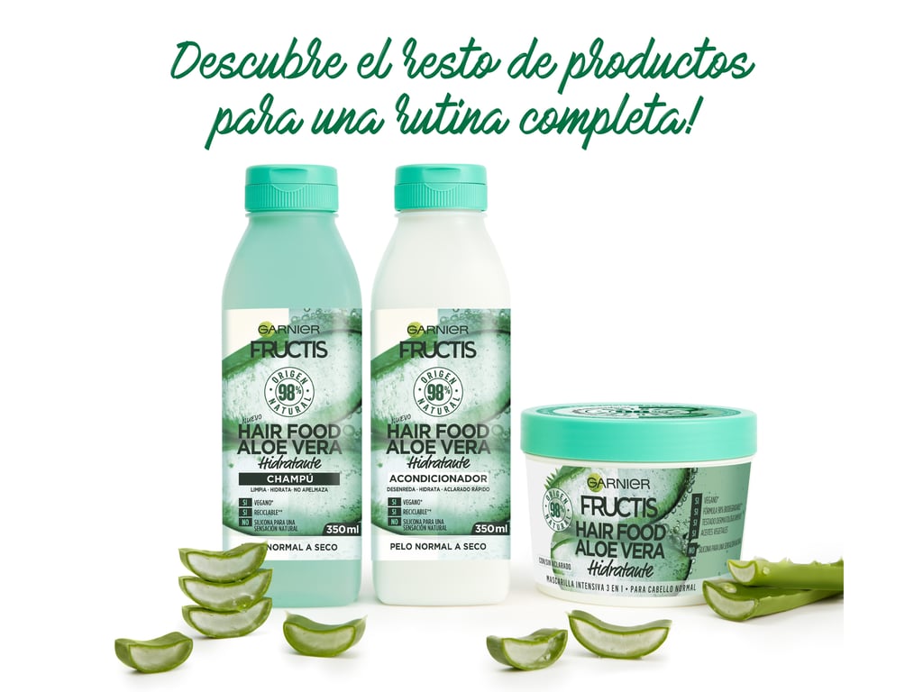 Fructis Hair Food Aloe Masque Hydratant 390 ml de Garnier - imagen 8 de 12