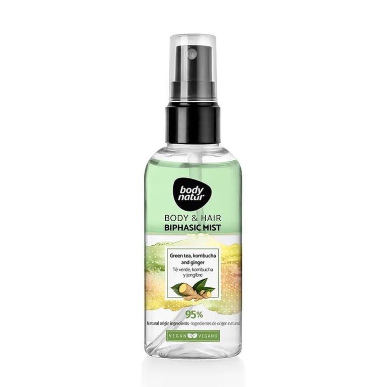 Body & Hair Biphasic Mist Thé Vert, Kombucha Et Gingembre