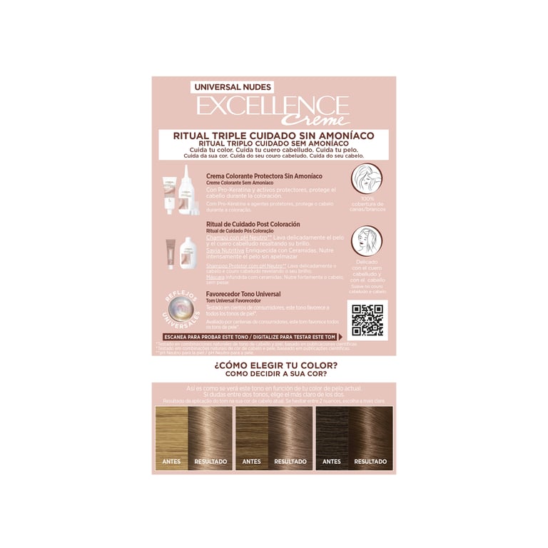 Excellence Creme Universal Nudes Tinta #6U-Dark Blonde da L'Oreal Expert Professionnel