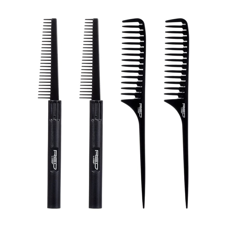 Large Rat Tail Comb Black Peine