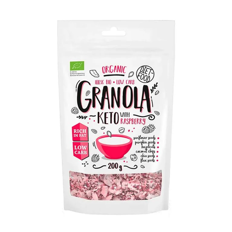 Granola Keto Con Frambuesa Bio