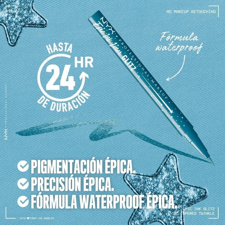 Epic Ink Liner Glitz Waterproof #Tapered Twinkle de Nyx - imagen 5 de 5