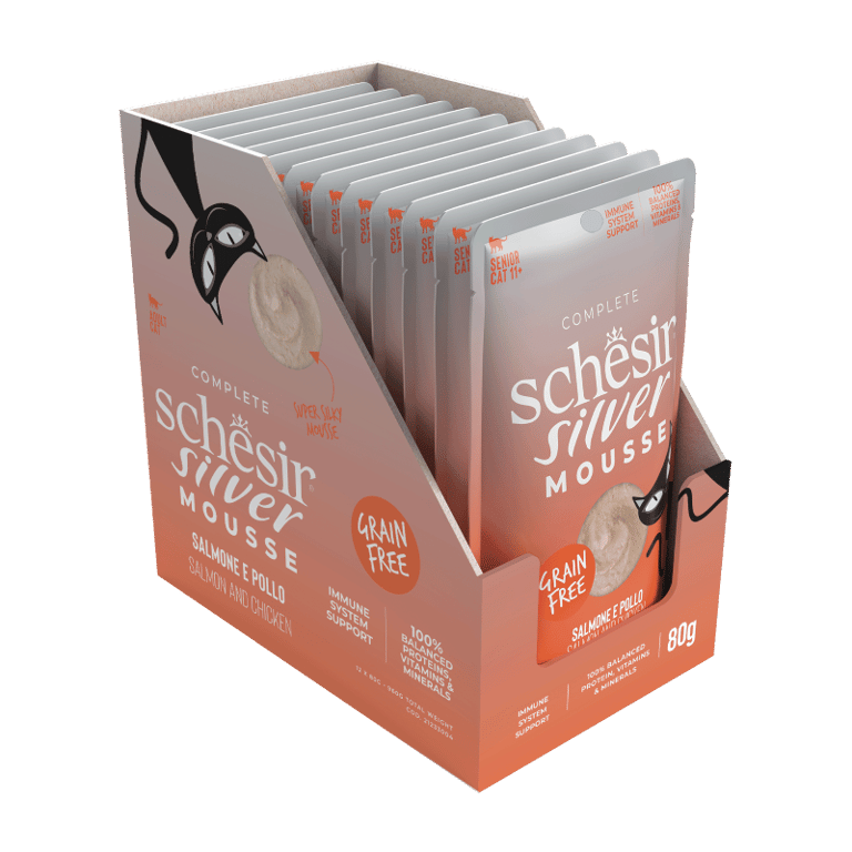 Cat Silver Mousse Pouch Salmón y Pollo