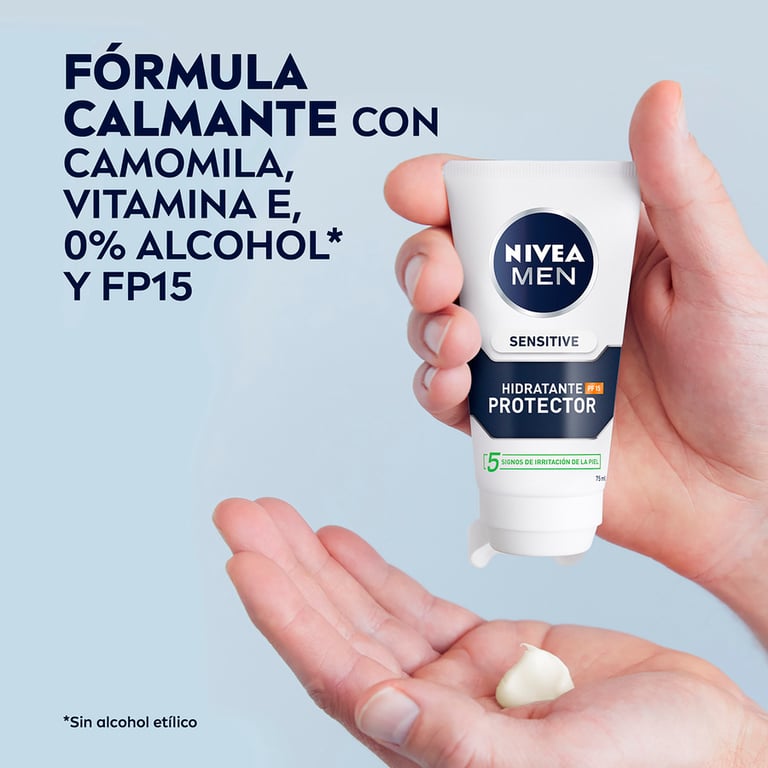 Men Sensitive Protecteur Hydratant 0% Alchol Spf15 75 ml de Nivea