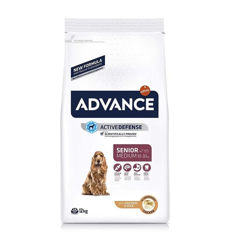 Hondenvoer Medium Senior Kip en Rijst 12 Kg