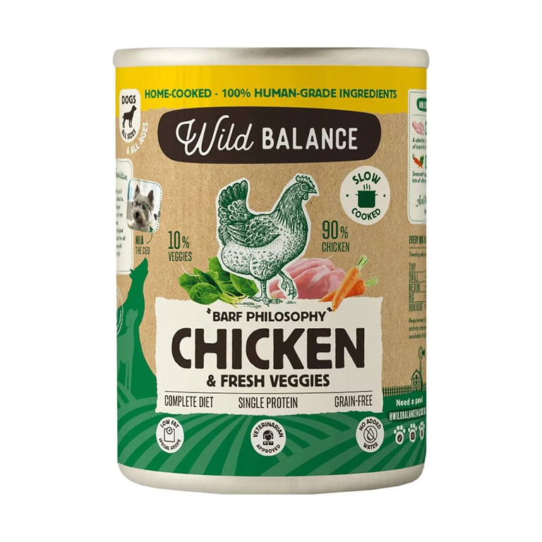 Comida Húmeda Pollo Y Verduras Frescas