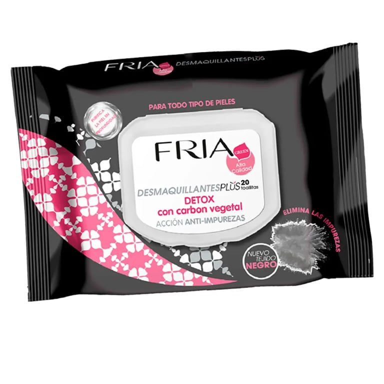 FRIA TOALLITAS DESMAQUILLANTES DETOX CARBÓN IMPUREZAS