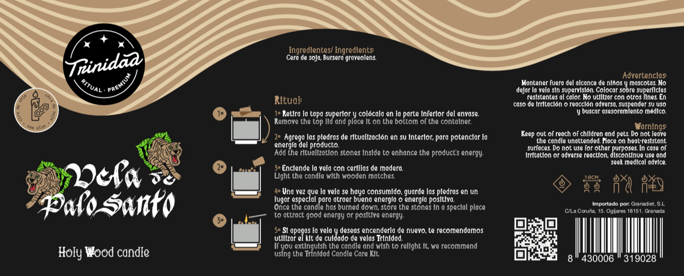 Vela Vaso de Palo Santo