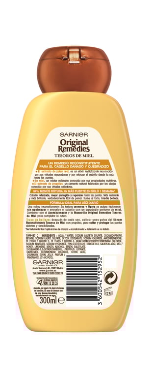 Original Remedies Tesoros de Miel Champú Reparador 300 ml de Garnier