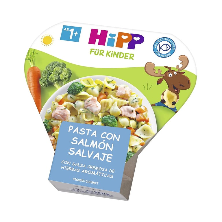 Pasta Con Salmón Salvaje Con Salsa Cremosa De Hierbas Aromáticas