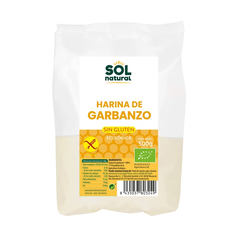 Kikkererwtenmeel Zonder Gluten Bio