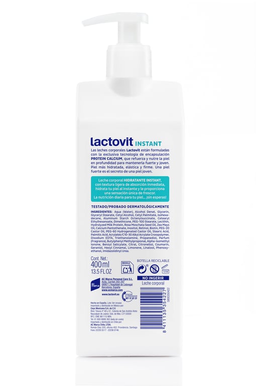 Lactovit Original Instant Lait Corps 400 ml de Lactovit