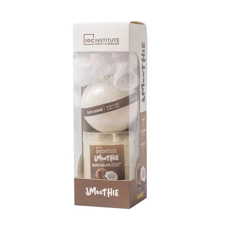 Smoothie Kokos Lote Zouten Van Kokos 200g + Badbom + Spons