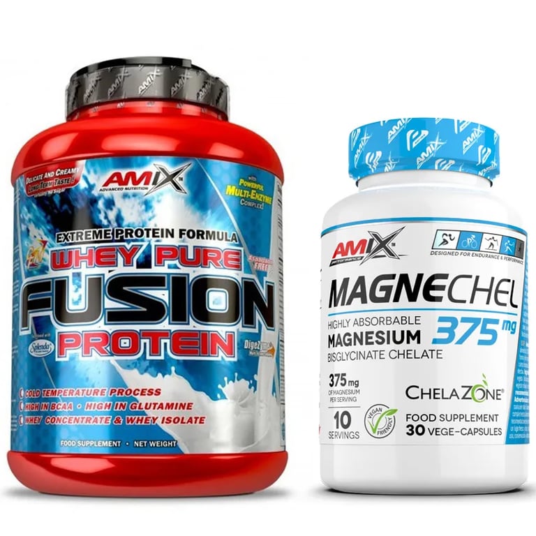 Cadeaupakket Whey Pure Fusion 2,3 Kg + MagneChel 30 Caps