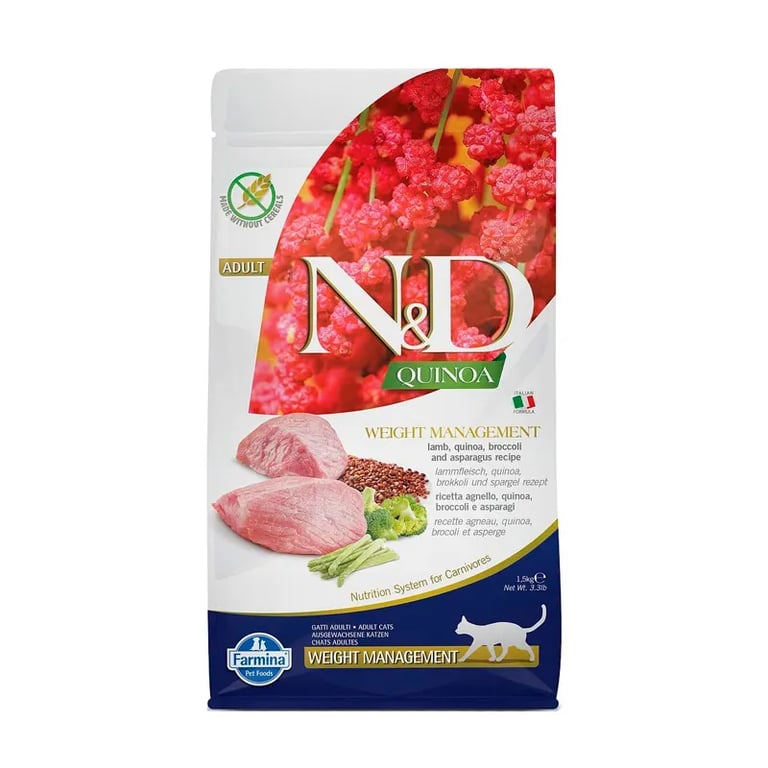 Pienso Gato ND Weight Management Quinoa Cordero Y Brocoli