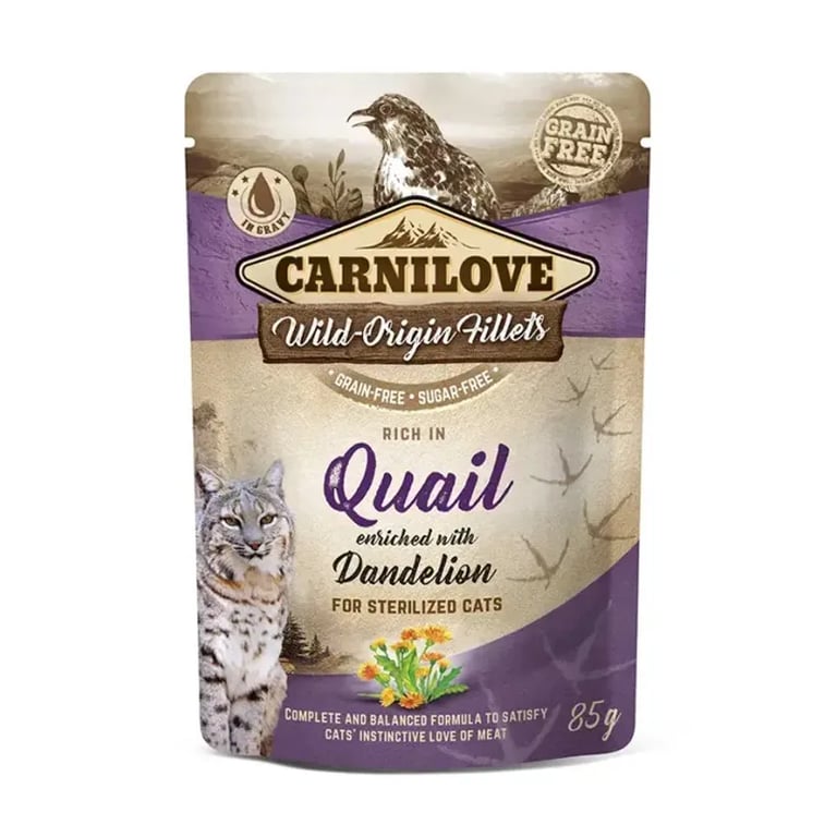 Nourriture Humide Chat Pouch Sterilised Caille