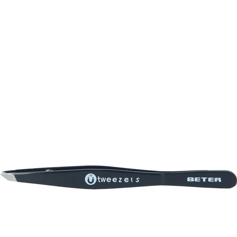 Pinzetta Magnetica Punta Obliqua #Nera