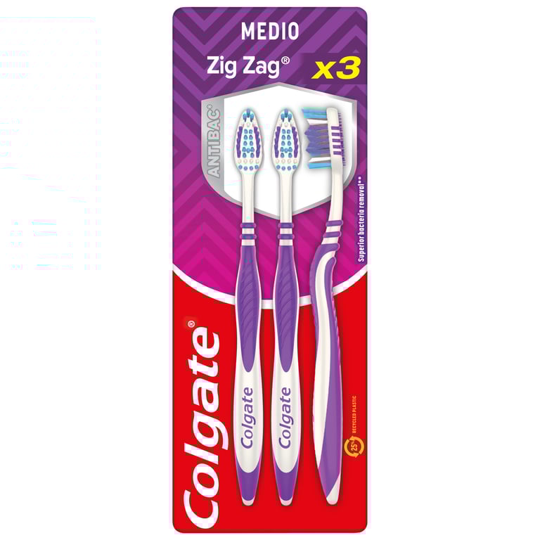 Zahnbürste Zig Zag Medium 3 St von Colgate
