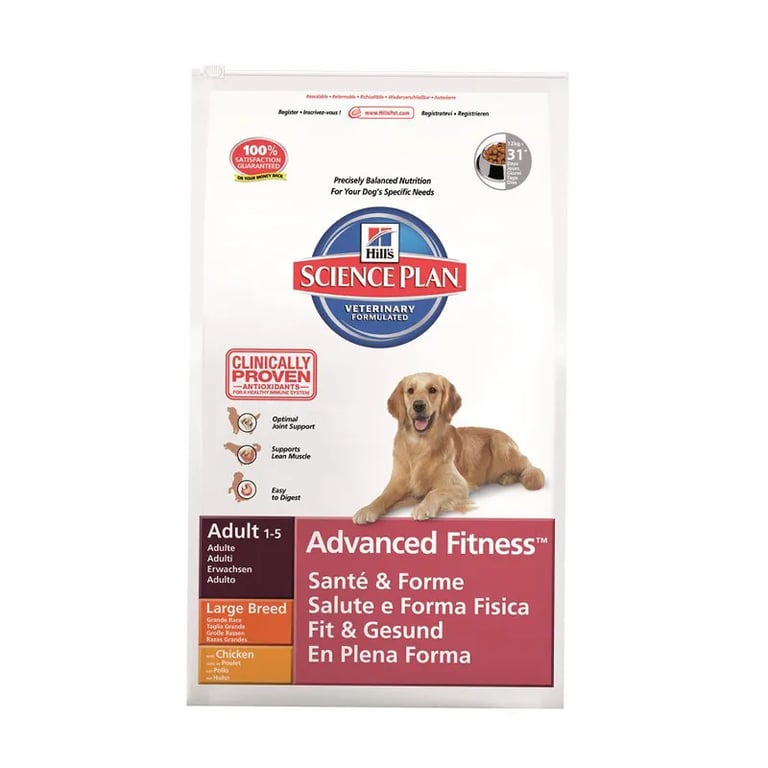 Science Plan Perro Adulto Advanced Fitness Razas Grandes Pollo 12 Kg