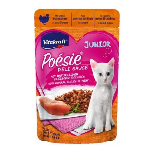 Poésie Vochtvoedsel voor Katten Junior Kipfilet 1 Zak van 85g