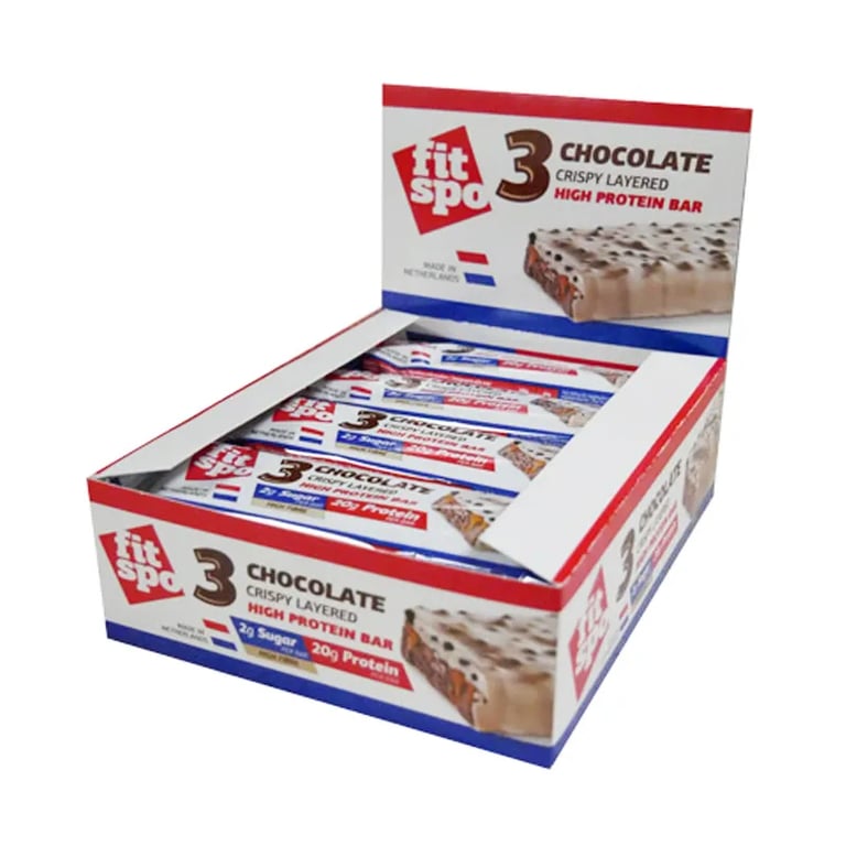 High Protein Bar 3 Chocolates Crispy Layered