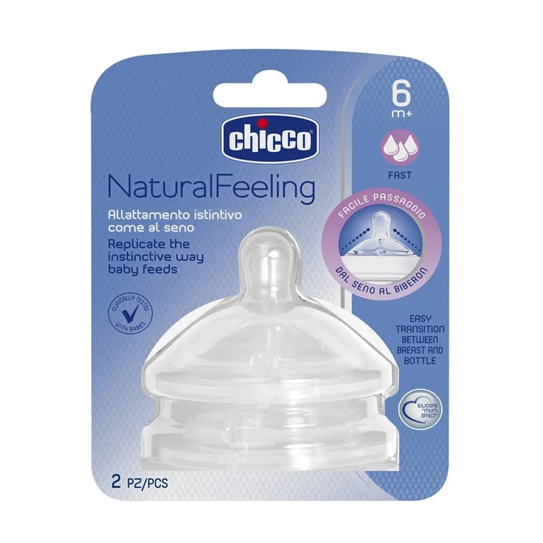 Tettarella Natural Feeling Silicone Flusso Rapido 6M+