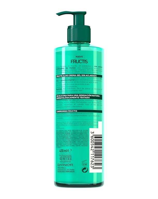 Fructis Aloe Creme-Gel mit natürlicher Trocknung ohne Ausspülen 400 ml von Fructis