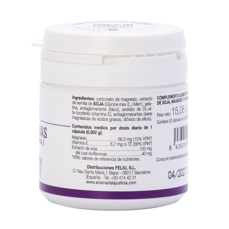 Combate la menopausia con isoflavonas, magnesio y vitamina E de Lajusticia