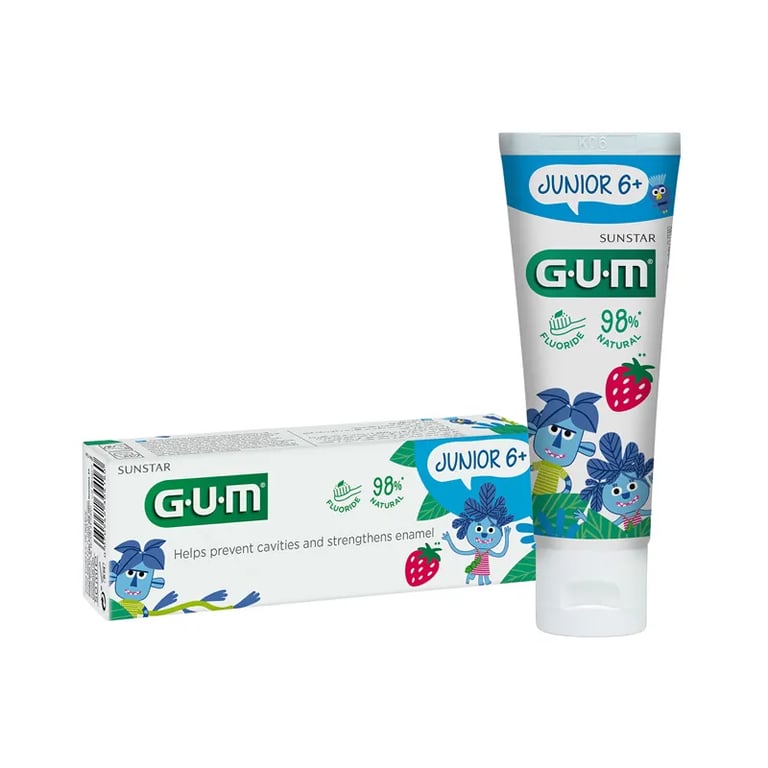 GUM JUNIOR PASTA DENTÍFRICA FRESA 7+ AÑOS