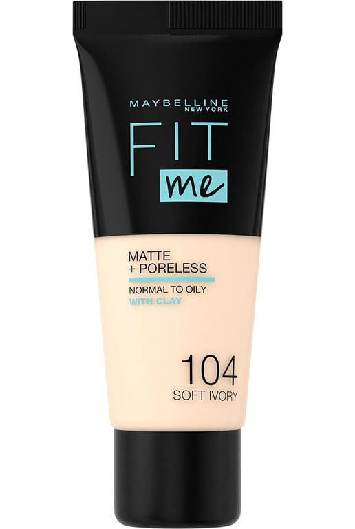 Fit Me Matte +Poreles Foundation #104-soft ivory 30 ml