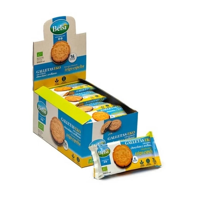 Galletas De Espelta Rellenas De Chocolate y Avellana