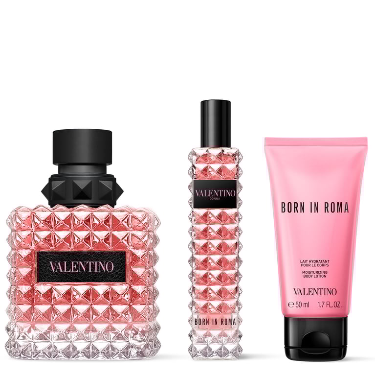 Born In Roma Donna EDP 100 ml + Mini 15 ml + Body Lotion 50 ml Lotto di Valentino
