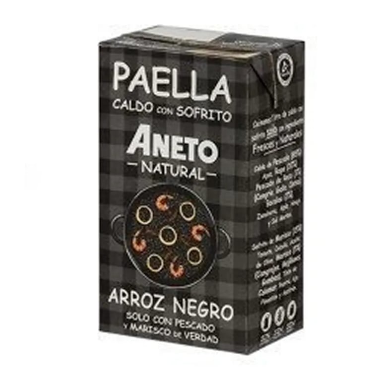 Bouillon Met Sofrito Paella Zwarte Rijst