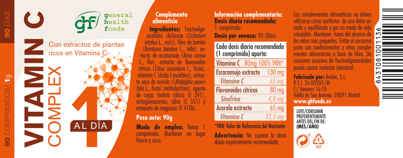 Vitamina C Complex con Bioflavonoides - imagen 4 de 4
