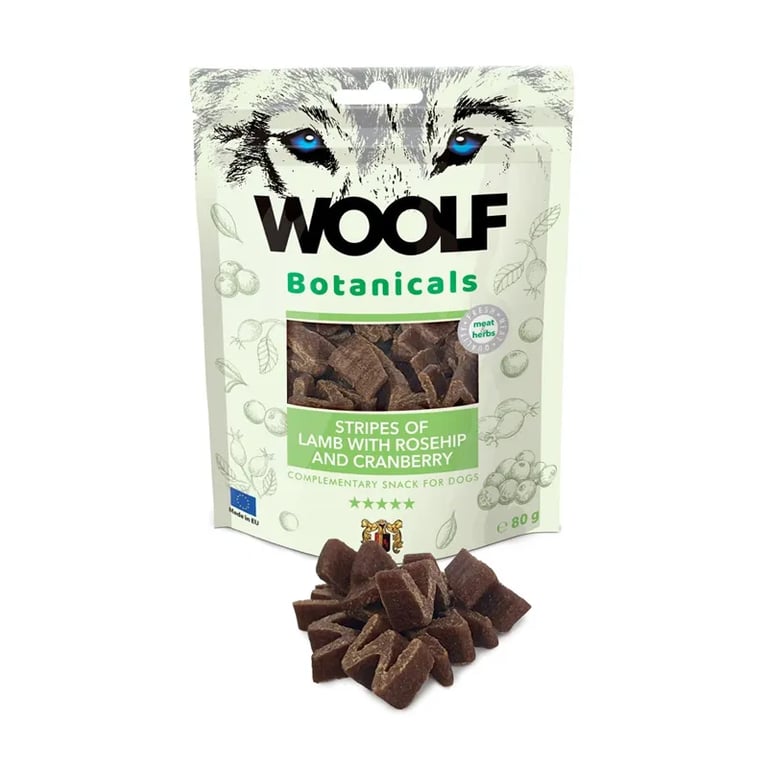 Snack Para Perros Botanicals Cordero Rosa Mosqueta Y Arándadnos