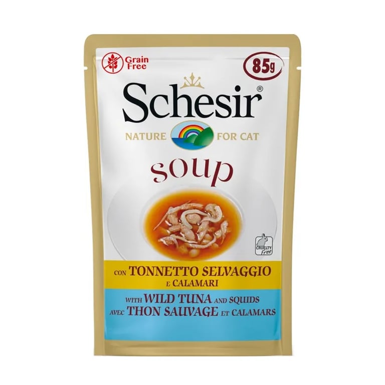 Soup con Tonnetto Selvaggio e Calamari Gatti Adulti