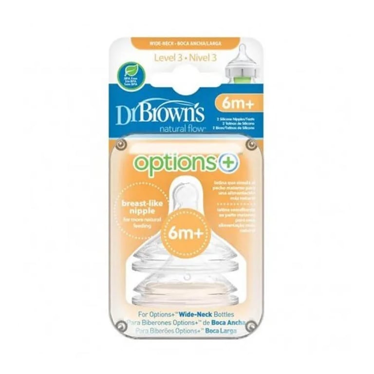 DR BROWNS OPTIONS+ TETINA BOCA ANCHA/ABERTURA LARGA NIVEL 3