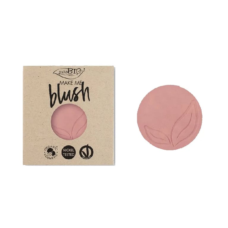 COLORETE COMPACTO ECOLÓGICO #01 ROSA SATINADO REFLEJOS DORADOS RECAMBIO