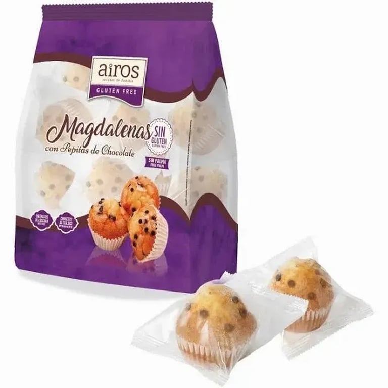 Magdalenas Con Pepitas De Chocolate Sin Gluten