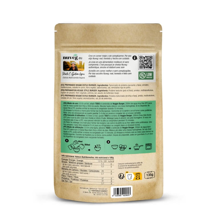 Vegane Burger 135g von Nuveg