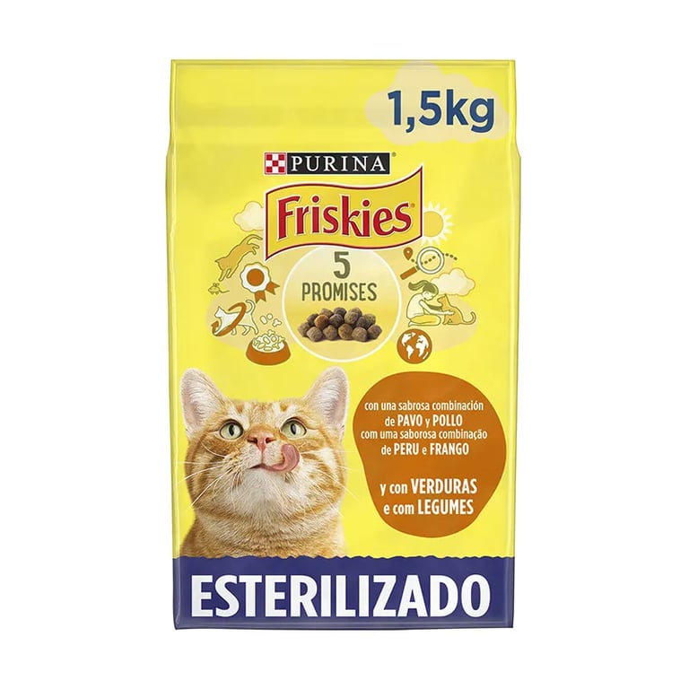 Gatos Esterilizados Con Pavo y Verduras 1,5 Kg