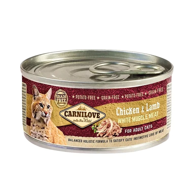 Latas Comida Para Gato Adulto Pollo Y Cordero