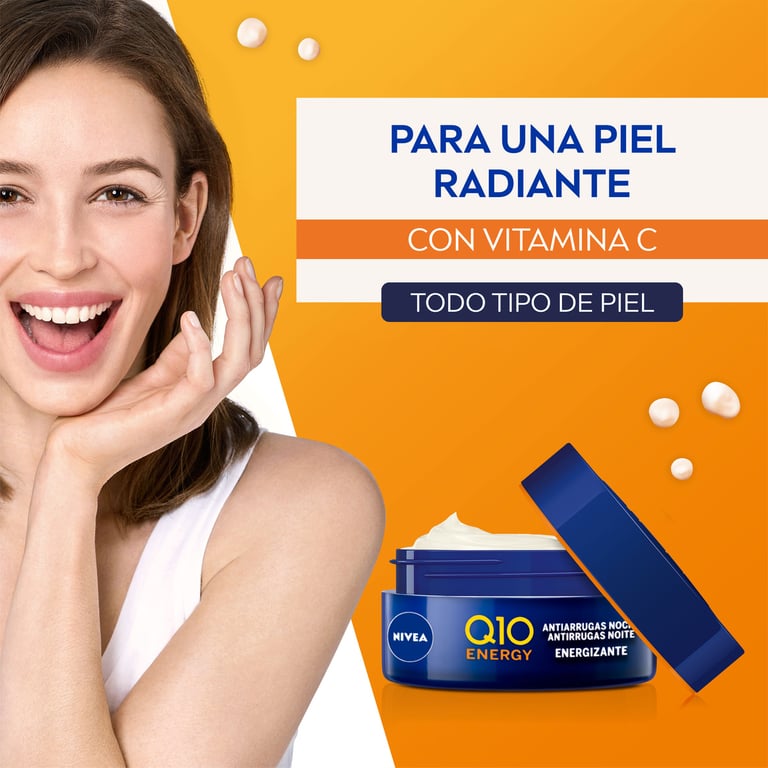 Q10+ Vitamine C Anti-Rides +Crème Énergisante 50 ml de Nivea