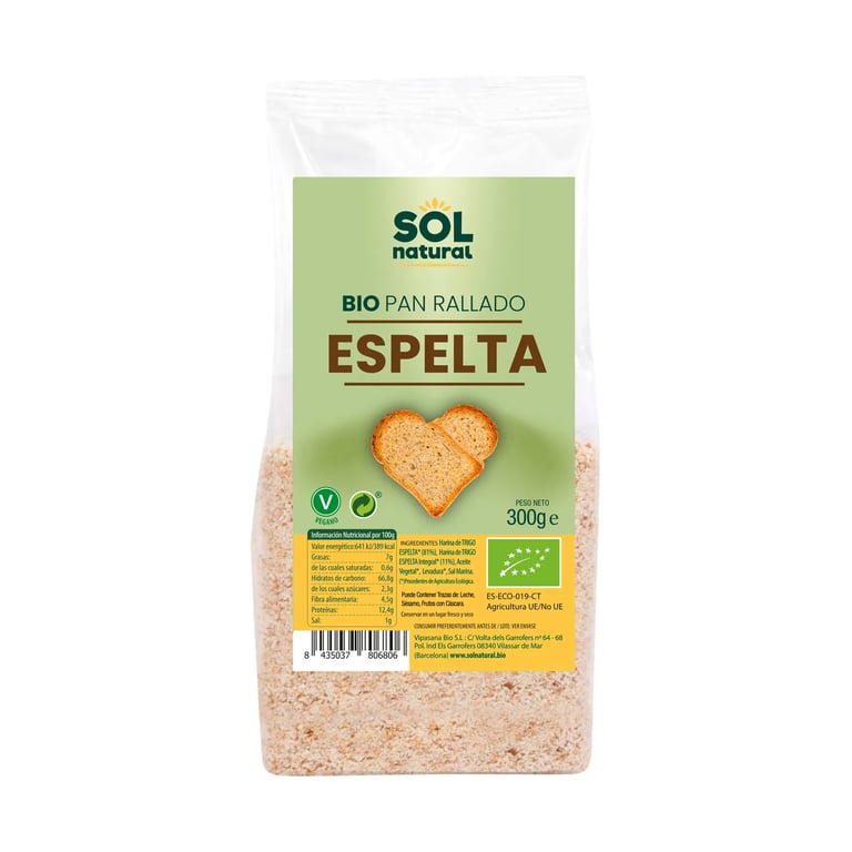 PAN RALLADO DE ESPELTA BIO
